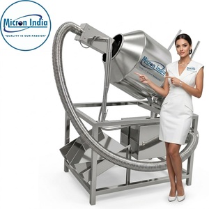 Industrial Electric Drum Roaster Machine Stainless Steel Micron India 440V 100kg/hr Plastic SS304/316 for Nuts Seeds Grains - Product Image 2