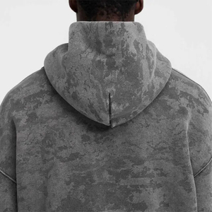 Sudaderas con Capucha para Hombre, Estilo Acid Wash, 100% Algodón, Gruesas, Ecológicas, Impermeables, con Hombros Caídos, Doble Cremallera, Personalizables - Product Image 5