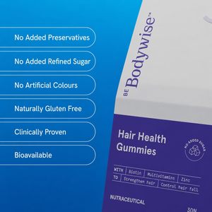Gummies capillaires à la biotine Be Bodywise |   Pack de 30 jours |   Avec biotine, zinc, acide folique, fibres et multivitamines - Product Image 5