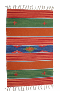 Alfombra/Alfombra de pasillo moderna de felpa floral hecha a mano de algodón - Lavable a máquina con reverso reversible para ejercicio, viajes y uso doméstico - Product Image 3