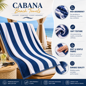 Serviettes de plage Cabana en coton 500 GSM, 75 x 150 cm, anti-sable, 100 % coton, couleur unie, pour adultes, à prix réduits, vente en gros - Product Image 5