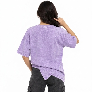 Camisetas Oversize de Algodón Premium con Lavado Ácido para Mujer, Estilo Casual y Relajado - Product Image 2