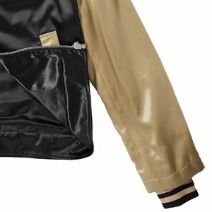 Chaqueta Bomber de Satén Personalizada al por Mayor para Hombre, Ropa Deportiva Urbana, OEM ODM, Chaqueta Casual con Cierre para Invierno y Primavera - Product Image 3