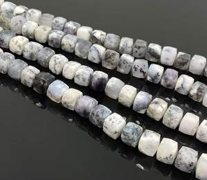 Wholesale Hot Selling Natural Dendrite Opal Box Shape Gemstone Beads Strands <b>String</b> 7-8mm Loose Beads For Women Jewelry - Product Image 5