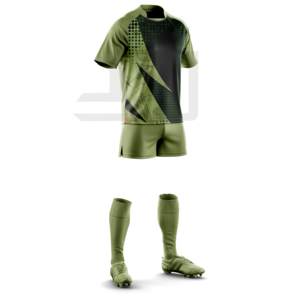 Kit de rugby imprimé haute performance, écologique et coupe-vent, avec nom d'équipe personnalisé, maillot et short légers pour équipe professionnelle adulte - Product Image 3