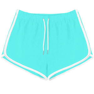 Shorts Deportivos Rojos de Punto para Mujer, Cintura Alta, con Cordón Ajustable, Transpirables, Color Sólido, Corte Regular, Hechos a Medida, ODM, Novedad 2026 - Product Image 2