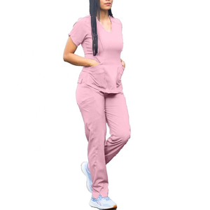 Ensemble de Blouse et Pantalon Médical Personnalisé pour Femme avec Logo – Polyester Coton – Tenue d'Infirmière – Ensemble de Blouses d'Infirmière avec Pantalon Jogger - Product Image 4
