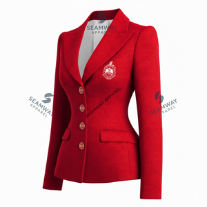 Delta |   Sigma |   Blazer d'affaires à simple boutonnage Theta, veste de costume professionnelle de qualité supérieure, vêtement de travail formel, veste de bureau - Product Image 2