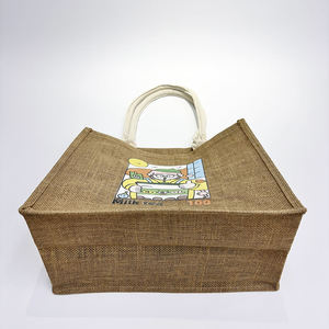 Eco Conscious Jute Shopping Tote <b>Bag</b> for Retail Stores and Promotions - Product Image 6