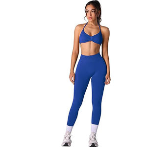 Conjunto de Yoga para Mujer, Top Deportivo de Manga Larga, Pantalones de Cintura Alta con Corte de Campana, Ajuste Compresivo, Anti-Pilling, Nailon y Spandex - Product Image 1