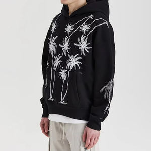 Sweat à capuche brodé de qualité supérieure, streetwear, pull personnalisé de haute qualité, basiques en coton mélangé, tailles variées, vente en gros, sweat à capuche imprimé - Product Image 3