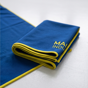 MALUZA INDUSTRIES Serviette de Bain Décontractée de Luxe Bleue avec Logo Brodé Personnalisé, Serviette de Sport Tissée à Séchage Rapide pour Toutes Saisons, Vente en Gros - Product Image 4