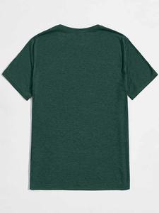 Nuove T-shirt da uomo casual a maniche corte girocollo in maglia, tinta unita, 100% cotone, personalizzabili con stampa rapida - Product Image 3