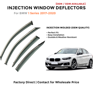 Deflector de Viento con Acabado Cromado para BMW Serie 1 2017-2020, Protector Solar y de Lluvia, Visera para Ventana de Coche - Product Image 2