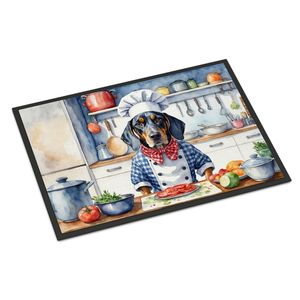 Bluetick Coonhound Chef Paillasson Antidérapant Lavable Low Pile Intérieur/Extérieur 24H X 36W Tapis d'entrée Tapis de porte d'entrée - Product Image 1