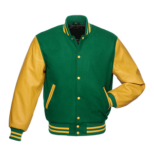 varsity <b>jacket</b> men high quality Wool Varsity Letterman <b>Jacket</b> with Leather Sleeves varsity bomber <b>jacket</b> wholesale - Product Image 2