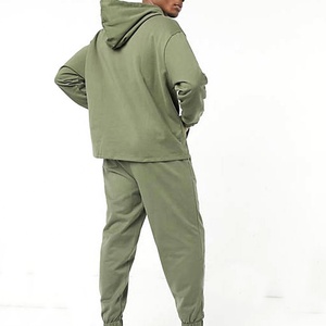 Personalizable de alta calidad de dos piezas de los hombres de chándal de patrón sólido de invierno pantalones con cremallera con el último diseño y logotipo personalizado - Product Image 6