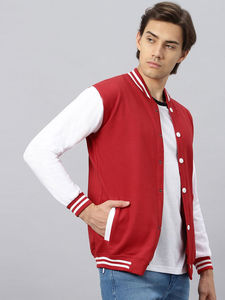 แจ็คเก็ตเบสบอลแบบ Letterman สำหรับผู้ชาย OEM ที่ปรับแต่งได้ พร้อมงานปักไหมพรมแบบ Chenille แจ็คเก็ต Varsity แบบสั่งทำ - Product Image 4