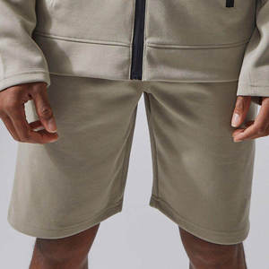 Ensemble survêtement athlétique pour homme : sweat à capuche zippé et short – Tenue de sport décontractée deux pièces - Product Image 5