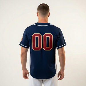 Maillot de baseball unisexe personnalisé, séchage rapide, respirant, imprimé par transfert thermique, vêtement de sport OEM - Product Image 2