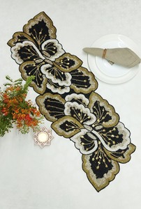 Camino de mesa estilo bohemio con cuentas y bordado detallado, camino de mesa con bordado de cuentas de diseño a precio de mayoreo. - Product Image 2