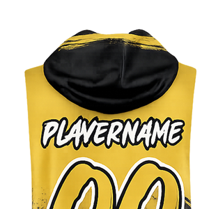 Camiseta de Fútbol 7v7 Personalizada para Niños, Sin Mangas, con Capucha, Sublimada, con Estampado, Uniforme de Equipo Personalizado, Nombre y Número del Jugador Impresos - Product Image 4