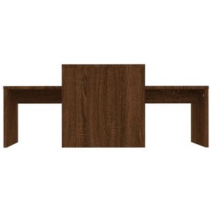 Tavolino da caffè in legno di rovere marrone 39.4 \ "x18.9 \" x15.7 \ "-per l'arredamento della casa - Product Image 4