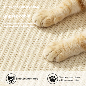 Off White Sisal Cat Scratcher <b>Table</b> Legs <b>Protector</b> Anti Slip Pet Furniture <b>Protector</b> - Product Image 6
