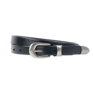 Ceinture en cuir de vachette pour femme, boucle ardillon en alliage, durable, imperméable, légère, motif uni, pour adolescentes, longueur et largeur personnalisables - Product Image 1