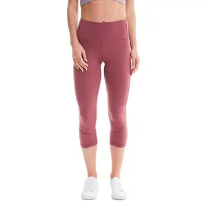 Pantaloni sportivi da donna Fitness Yoga Leggins traspiranti femminili Leggings atletici per le donne vita alta personalizzata lavorata a maglia