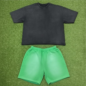 Vêtements pour hommes 2025, ensemble court en deux pièces, t-shirts sans manches et shorts de sport, tenues décontractées pour hommes, 100% coton respirant - Product Image 6