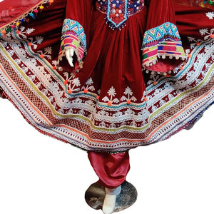 Women Afghan <b>Dress</b> Traditional Ethnic Embroidered Full Length <b>Dress</b> Handmade <b>Long</b> Sleeve Outfit For Women - Product Image 3