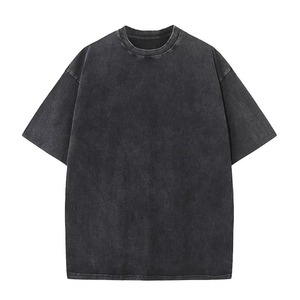 เสื้อยืดพรีเมียมผ้าฝ้าย 100% ทรงโอเวอร์ไซส์ สไตล์สตรีทแวร์ รับผลิตแบบ OEM ODM จากโรงงาน - Product Image 4