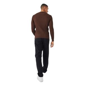 Camisetas de Manga Larga para Hombre, Diseño de Canalé de Alta Calidad, Corte Regular, Estilo Casual Personalizado, 100% Algodón Transpirable - Product Image 2