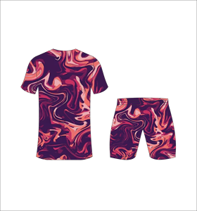 Conjunto de Uniforme de Fútbol Personalizado por Sublimación en Morado y Rosa, Transpirable, para Entrenamiento, Venta al Por Mayor, Secado Rápido - Product Image 3