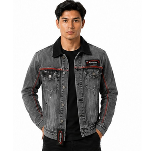 New Arrival <b>Men</b> <b>Denim</b> <b>Jacket</b> Premium Cotton Blend Rugged Yet Comfortable Design Ideal For Daily Wear And Layering - Product Image 1