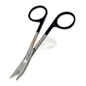 Ciseaux micro-iris manuels TC double courbure de haute qualité, lames droites en acier inoxydable, 2 pièces, instrument chirurgical à lames tranchantes - Product Image 6