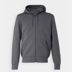 Sudadera con capucha para hombre de alta calidad 2025 al por mayor, con cremallera completa, estampado personalizado, bordado, técnicas de teñido liso para la temporada de invierno - Product Image 3