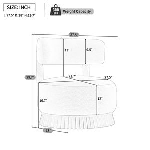 Set di sedie moderno da 27,5 pollici senza braccioli in stile rustico, con base in legno imbottita e design a tetto di paglia, poltrona Liv's Name - Product Image 3