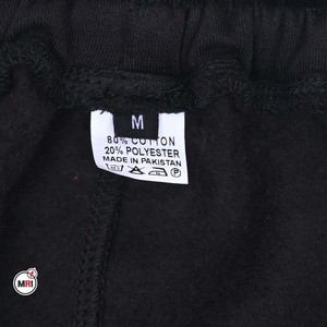Shorts en coton noir pour homme, taille mi-haute, logo avant, respirant, cordon de serrage, style décontracté et sportif - Product Image 6