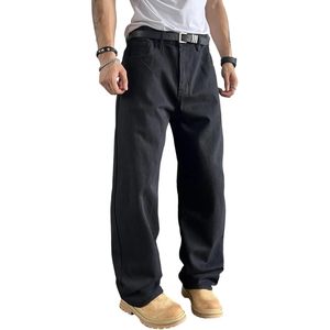 2025 hommes Baggy jambe droite pantalon Y2K patineur Style Denim pantalon avec coupe ample Hip Hop inspiré jean - Product Image 2