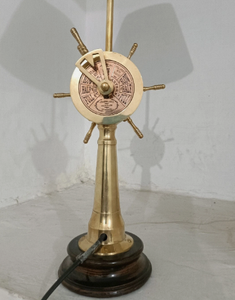 Nautical <b>Ship</b> <b>Wheel</b> Table Lamp Metal Bedside Floor Lamp White Fabric Shade Modern Home Office Decor - Product Image 2