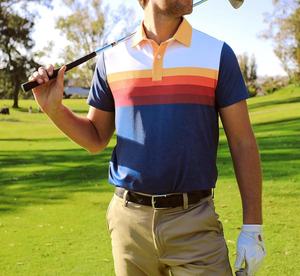 Polos de golf de alta calidad para hombre, rendimiento, ajuste atlético, diseño de manga corta sublimado con patrón impreso, tela de punto - Product Image 5