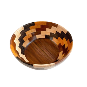 Bol rond en bois de manguier, idéal pour les noix, les bonbons, les apéritifs, les olives et la salsa. Bol à fruits en bois à prix réduit. - Product Image 1