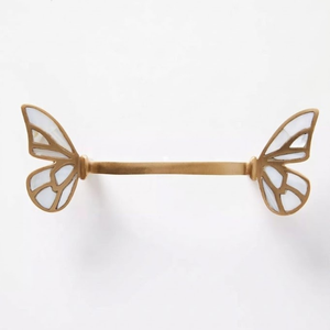Tirador de Gabinete de Latón Premium con Diseño de Mariposa, Decorativo para Cajones, Armarios, Cocinas y Muebles, Herraje con Detalles en Oro - Product Image 1