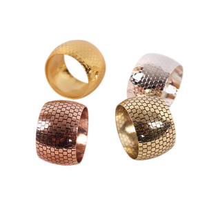 Vintage Brass Napkin Rings Round Elegant Zinc Alloy <b>Table</b> Decor Durable <b>Table</b> Decoration Wedding Accessory Napkin Ring - Product Image 6