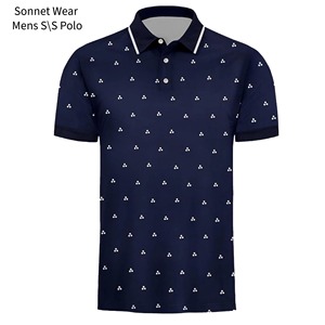 Mens AOP Printed Polo shirts - Product Image 3