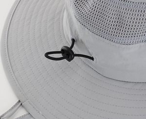 Chapeau Bob Unisexe Gris Clair en Maille Respirante Style Safari avec Broderie 3D, Sangle Réglable, pour Activités de Plein Air Estivales Décontractées pour Adultes - Product Image 6