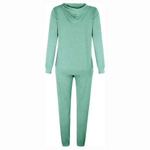 Survêtements de jogging de qualité supérieure pour femmes, couleur verte, tissu entièrement doux, vêtements d'hiver chauds, ensembles de course avec logo personnalisé - Product Image 2