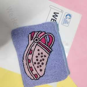 Monedero de perlas hecho a mano con cremallera, mini bolsa de maquillaje con cuentas, mini cartera decorativa linda para mujer - Product Image 3